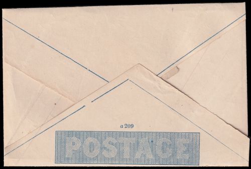 Mulready envelope, Two Pence Blue, stereo a209