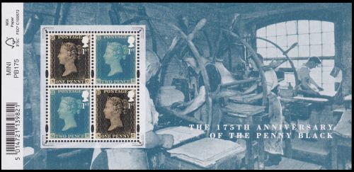 FDC of Great Britain from 2015 with stamp commemorating 175th anniversary of the Penny Black