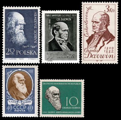 All stamps of Charles Darwin issued in 1959