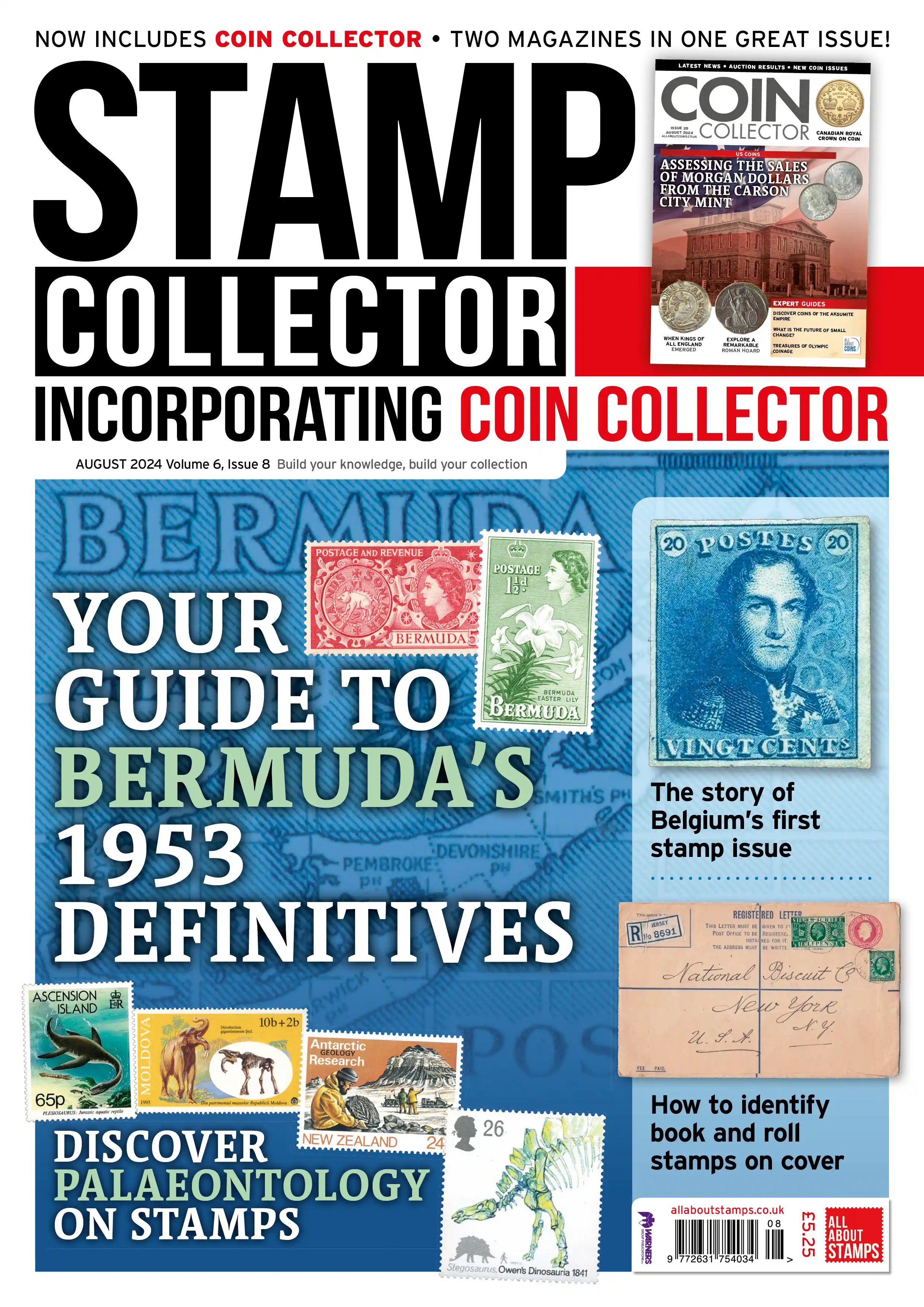The cover of Stamp Collector Magazine, August 2024